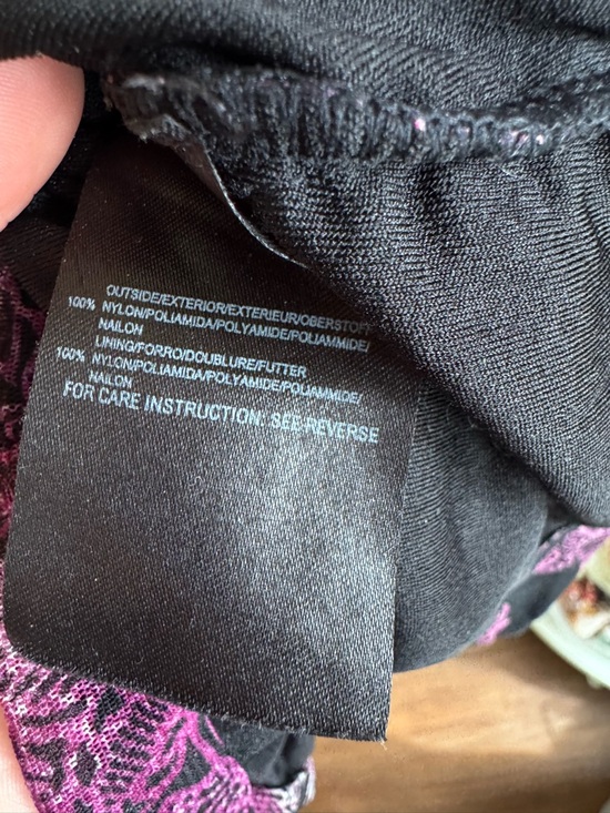 Mexx Black & Purple Floral Lace Trim Cami Top Ruched V-Neck Y2K Sheer Mesh Tank - Picture 10 of 12